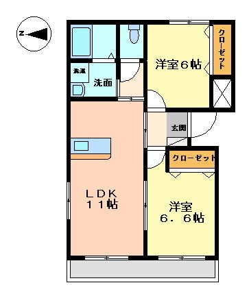 スパシエＫ 2階 2LDK 賃貸物件詳細