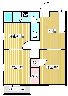 栃木県足利市山川町 足利駅 3K アパート 賃貸物件詳細