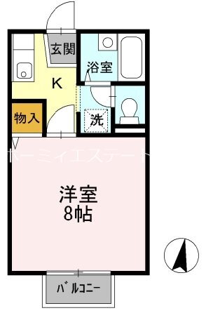 岡山県倉敷市徳芳 中庄駅 1K アパート 賃貸物件詳細