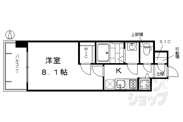 京都府京都市下京区梅小路高畑町 西大路駅 1K マンション 賃貸物件詳細