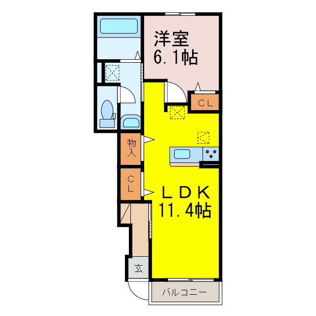 埼玉県加須市川口３ 鷲宮駅 1LDK アパート 賃貸物件詳細