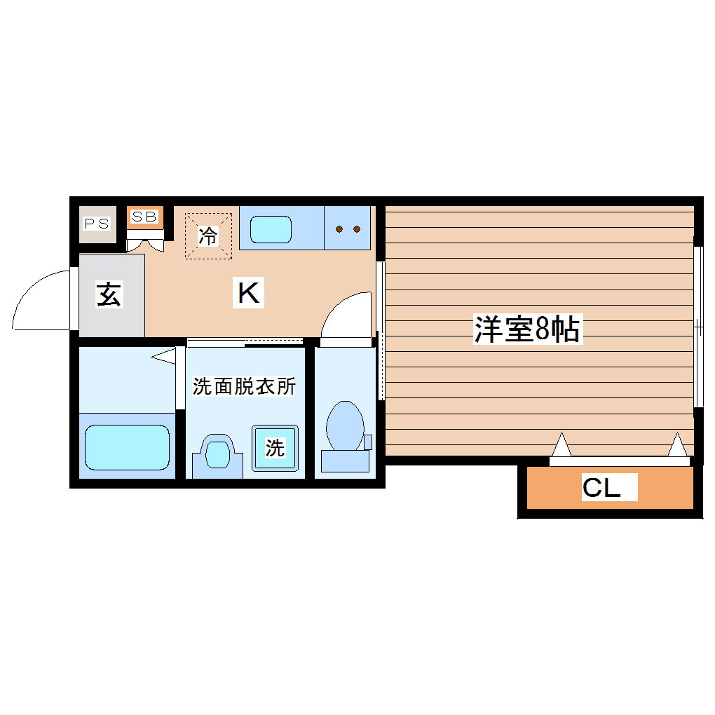 宮城県仙台市若林区一本杉町 薬師堂駅 1K アパート 賃貸物件詳細