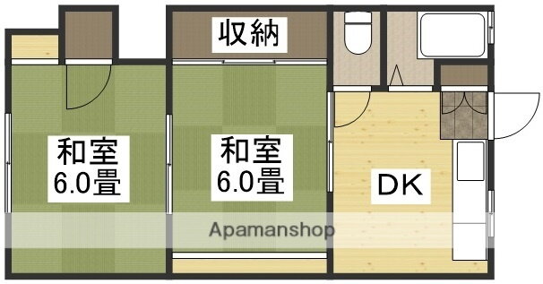 赤田荘 2階 2DK 賃貸物件詳細