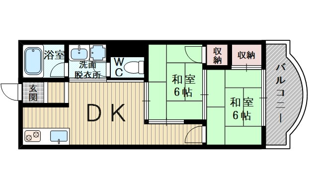 高木ハイツ 2階 2DK 賃貸物件詳細