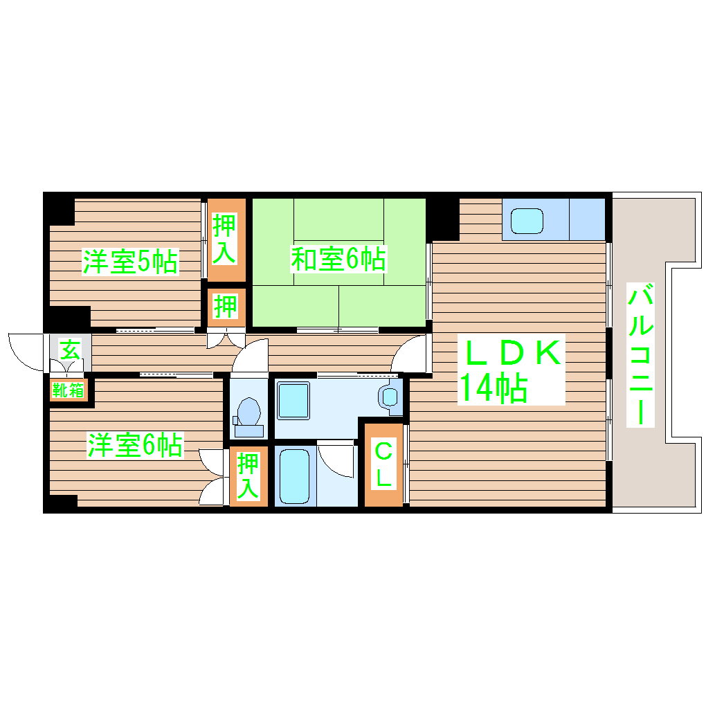 宮城県仙台市若林区南染師町 河原町駅 3LDK マンション 賃貸物件詳細