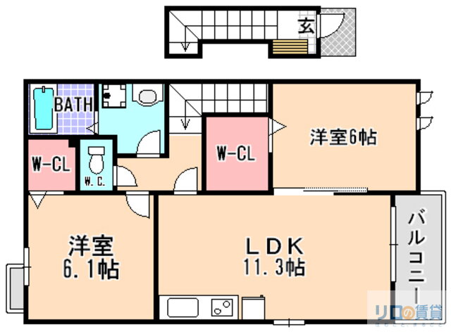 兵庫県宝塚市花屋敷荘園３ 川西能勢口駅 2LDK アパート 賃貸物件詳細