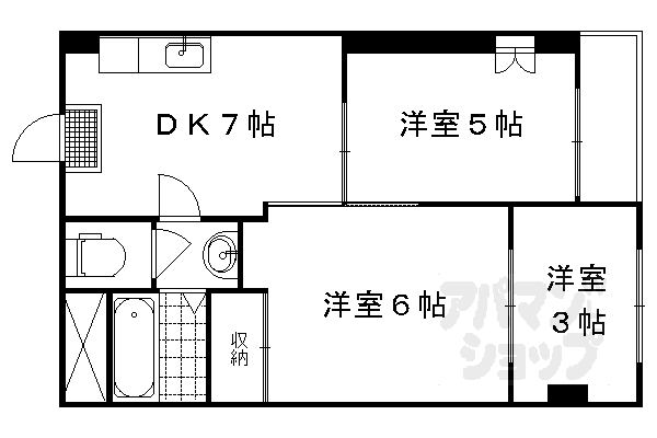 京都府京都市伏見区醍醐下山口町 石田駅 3DK マンション 賃貸物件詳細