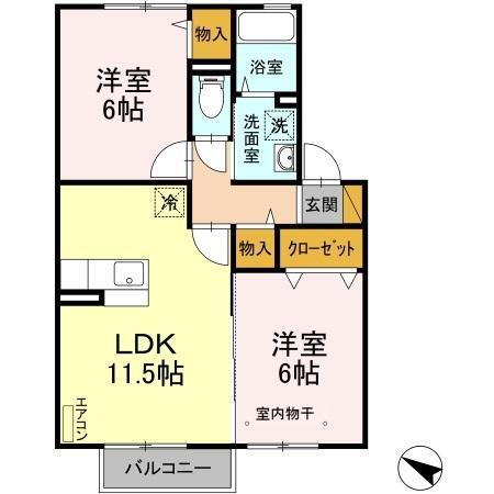 千葉県市原市姉崎 姉ケ崎駅 2LDK アパート 賃貸物件詳細