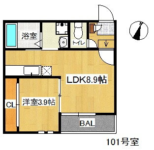 福岡県福岡市中央区警固２ 赤坂駅 1LDK アパート 賃貸物件詳細