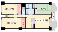 シャトゥ・ブランシェ 8階 3LDK 賃貸物件詳細