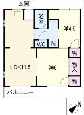 セントリバーハイツ千代崎Ｃ棟 1階 2LDK 賃貸物件詳細