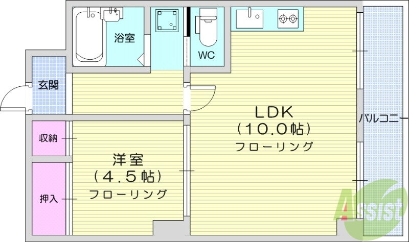 宮城県仙台市青葉区宮町１ 仙台駅 1LDK アパート 賃貸物件詳細