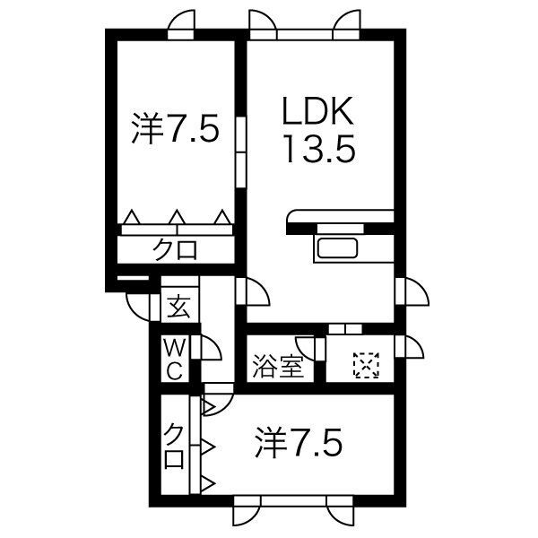 北海道札幌市西区西野三条７ 宮の沢駅 2LDK アパート 賃貸物件詳細
