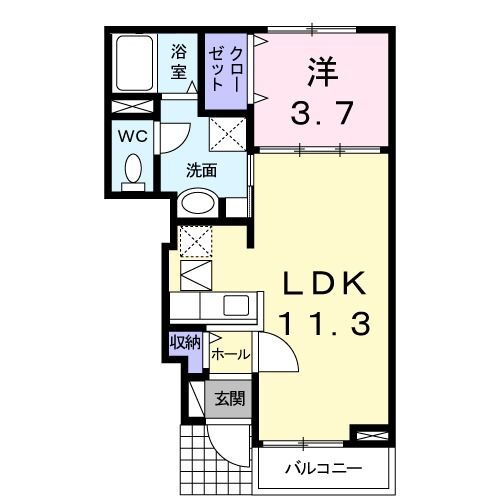 メゾン　アンジュＢ 1階 1LDK 賃貸物件詳細