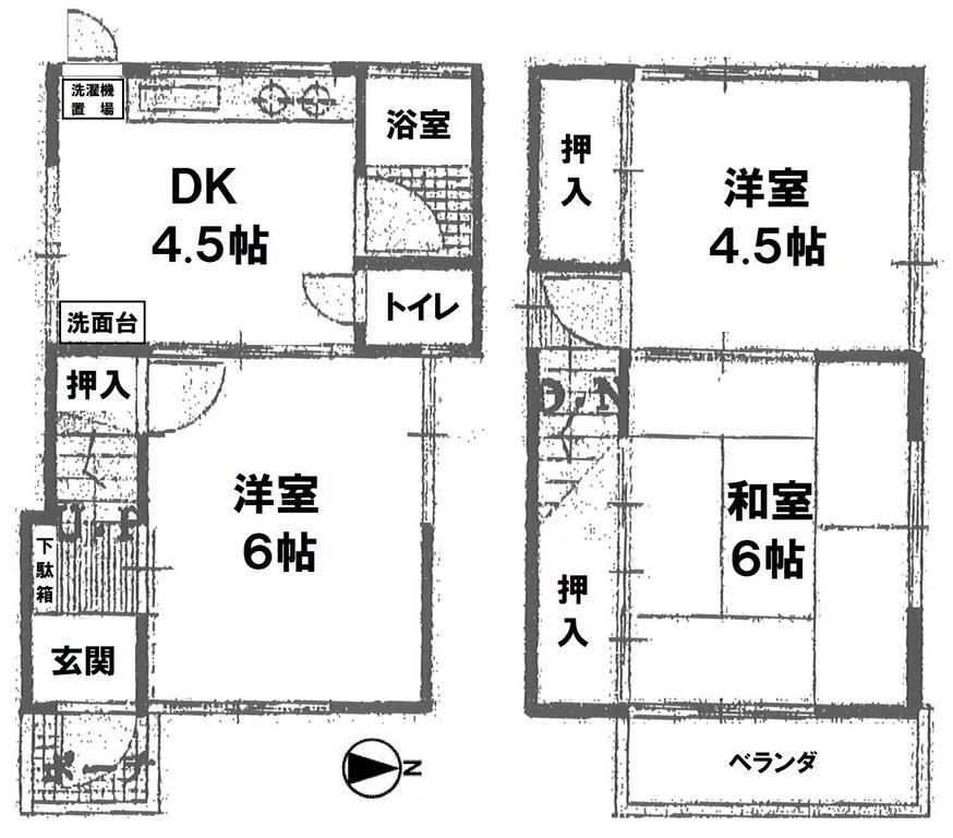 兵庫県尼崎市富松町４ 塚口駅 3DK 一戸建て 賃貸物件詳細