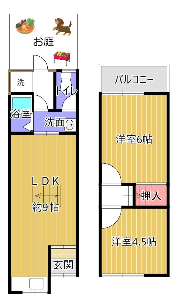 宮之阪テラス 2LDK 賃貸物件詳細