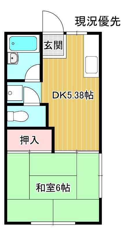 コーポ益三 1階 1DK 賃貸物件詳細
