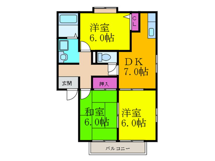 大阪府吹田市佐井寺南が丘 千里山駅 3DK アパート 賃貸物件詳細