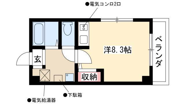 クラージュ４７４ 2階 ワンルーム 賃貸物件詳細