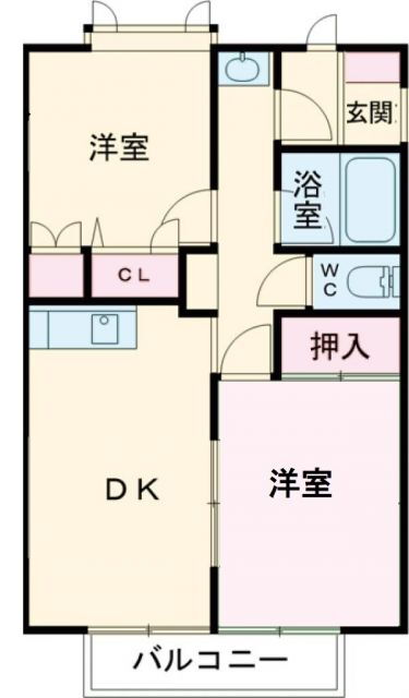 栃木県宇都宮市東簗瀬１ 宇都宮駅 2DK アパート 賃貸物件詳細