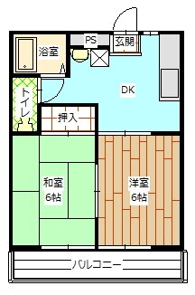 メゾン鎌田 1階 2DK 賃貸物件詳細