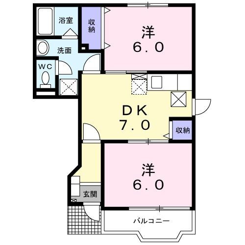 栃木県下都賀郡野木町大字南赤塚 野木駅 2DK アパート 賃貸物件詳細