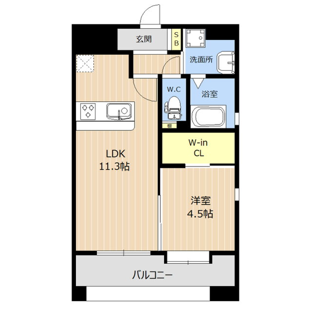 熊本県熊本市西区二本木２ 田崎橋駅 1LDK マンション 賃貸物件詳細