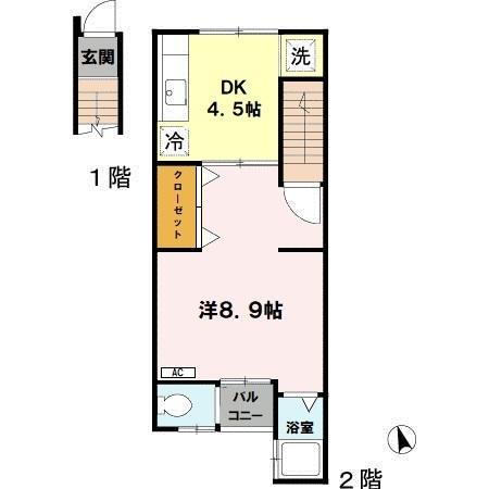 大阪府堺市堺区百舌鳥夕雲町１ 三国ヶ丘駅 1DK アパート 賃貸物件詳細