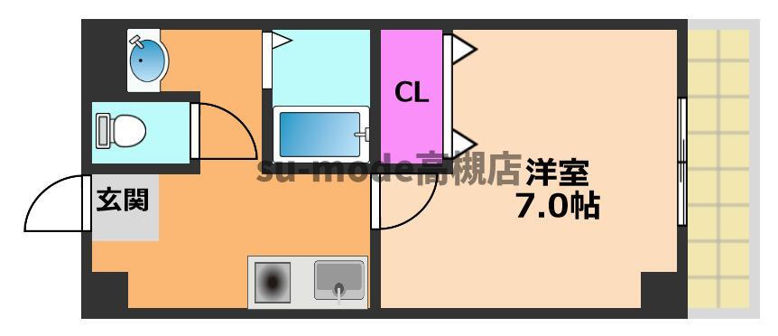 大阪府高槻市高槻町 高槻市駅 1K マンション 賃貸物件詳細