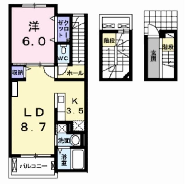 アコール 3階 1LDK 賃貸物件詳細