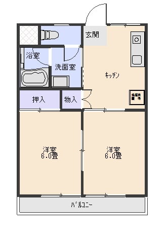 群馬県前橋市朝日町４ 前橋駅 2DK アパート 賃貸物件詳細