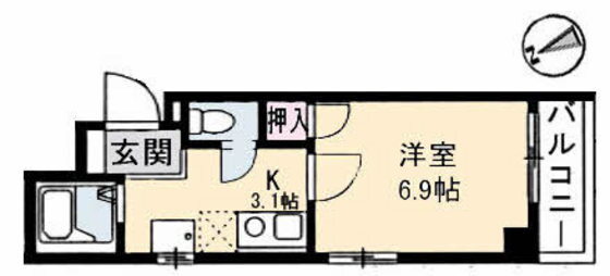 広島県広島市中区銀山町 広島駅 1K マンション 賃貸物件詳細