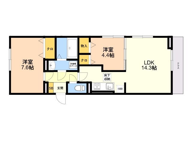 Ｄ－ＲＯＯＭ飯倉２丁目 1階 2LDK 賃貸物件詳細