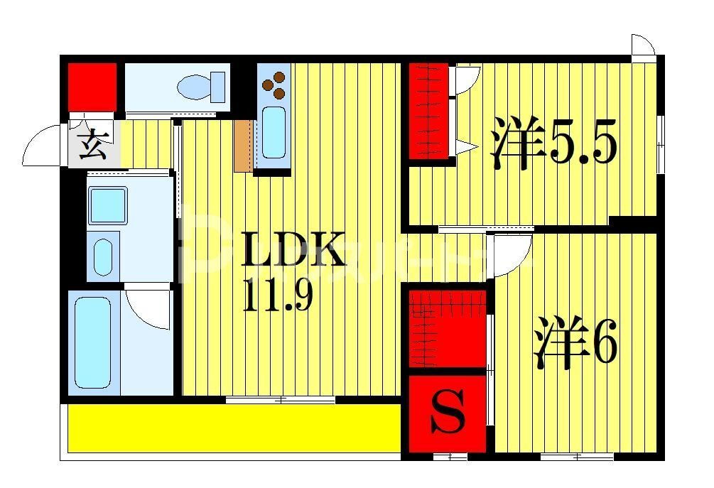 アルベレータＩＩＩ 2階 2SLDK 賃貸物件詳細