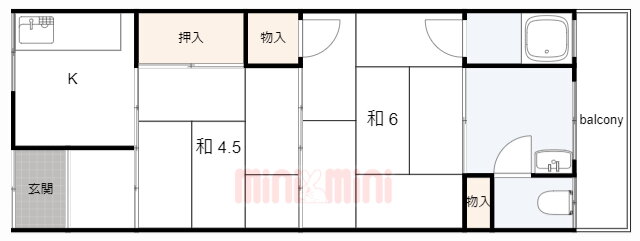 兵庫県尼崎市南塚口町７ 塚口駅 2K アパート 賃貸物件詳細
