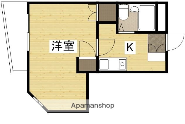 岡山県岡山市北区岡町 清輝橋駅 1K マンション 賃貸物件詳細