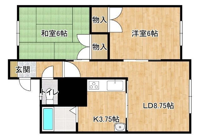 コーポラジアンス 1階 2LDK 賃貸物件詳細