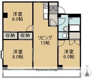 山梨県甲府市大里町 国母駅 3LDK マンション 賃貸物件詳細