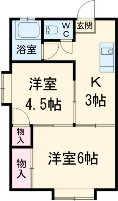 埼玉県さいたま市北区植竹町１ 北大宮駅 2K アパート 賃貸物件詳細