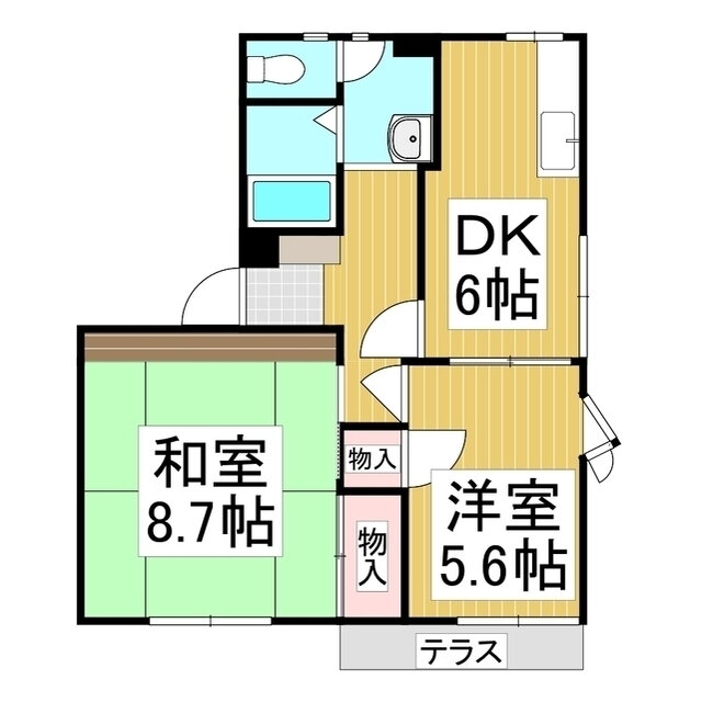 長野県長野市大字北堀 朝陽駅 2DK アパート 賃貸物件詳細
