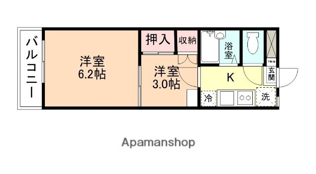 メゾン八尾 2階 2K 賃貸物件詳細