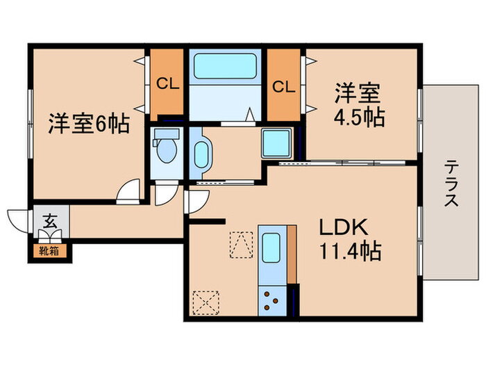 ボヌール　レーヴ 1階 2LDK 賃貸物件詳細