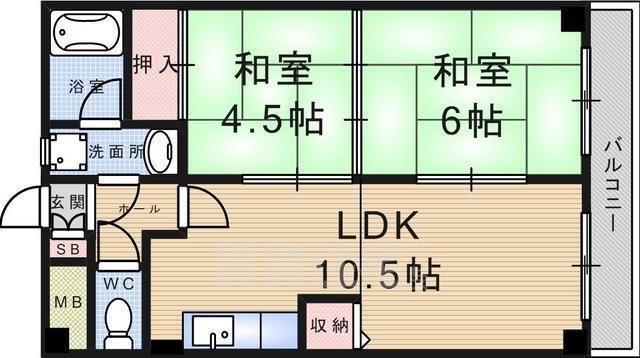 兵庫県尼崎市武庫之荘本町３ 武庫之荘駅 2LDK マンション 賃貸物件詳細