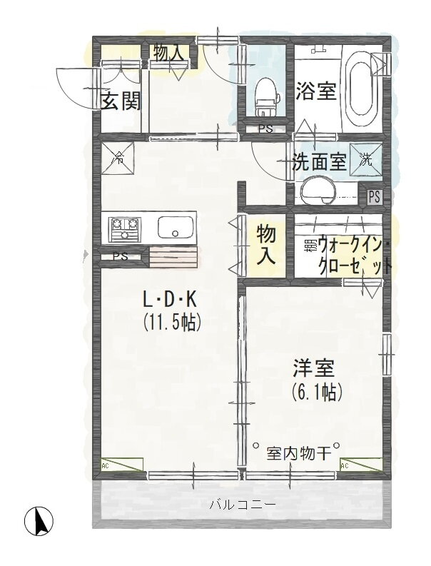 ハレアカラ 3階 1LDK 賃貸物件詳細