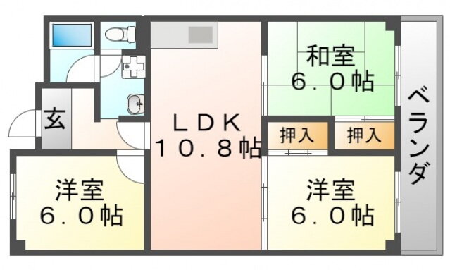 大阪府吹田市五月が丘北 岸辺駅 3LDK マンション 賃貸物件詳細