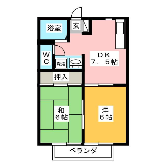 岐阜県大垣市桧町 2DK アパート 賃貸物件詳細