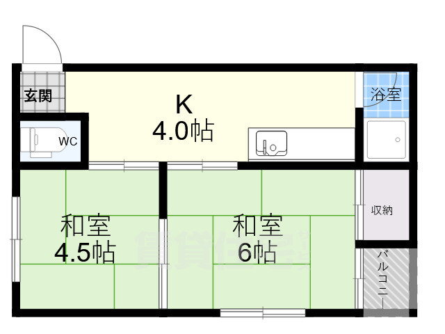 大阪府大阪市西成区北津守４ 津守駅 2K マンション 賃貸物件詳細
