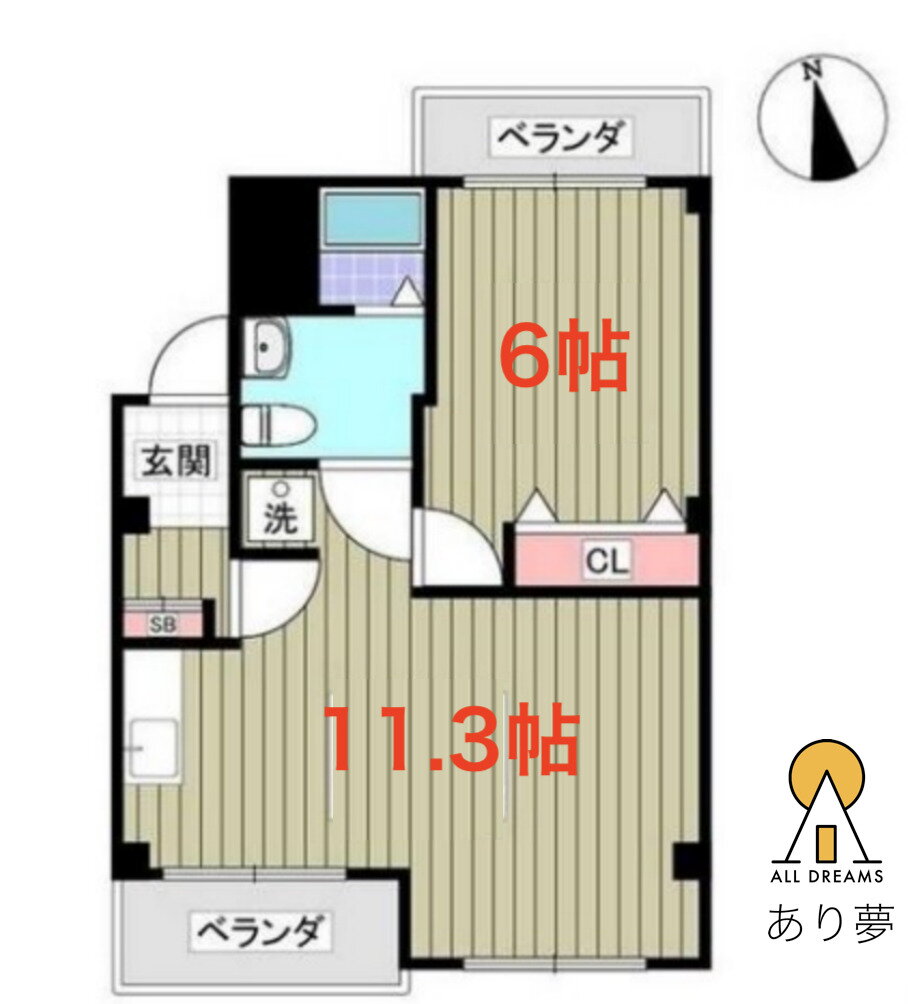 リバーサイドツルミ 3階 1LDK 賃貸物件詳細