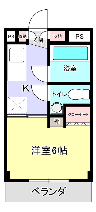 かしの木ハイム 3階 1K 賃貸物件詳細