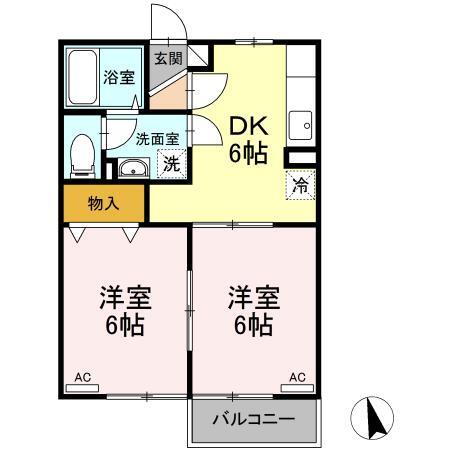 山形県山形市五十鈴３ 羽前千歳駅 2DK アパート 賃貸物件詳細